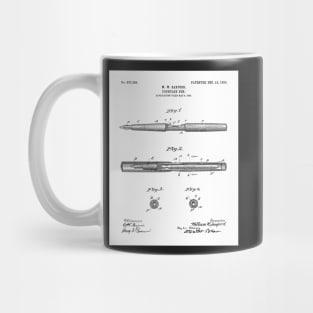 Fountain Pen Patent - Writer Editor Home Office Decor Art - White Mug